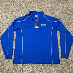 FootJoy 1/4 Zip Pullover Mens Large Golf Blue Performance Long Sleeve NWT